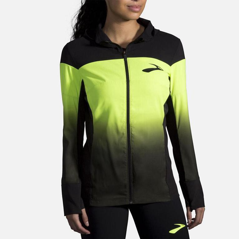 Brooks Elite Canopy Women's Running Jackets - Yellow (90385-XNDP)